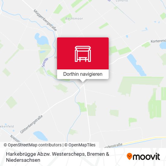 Harkebrügge Abzw. Westerscheps Karte