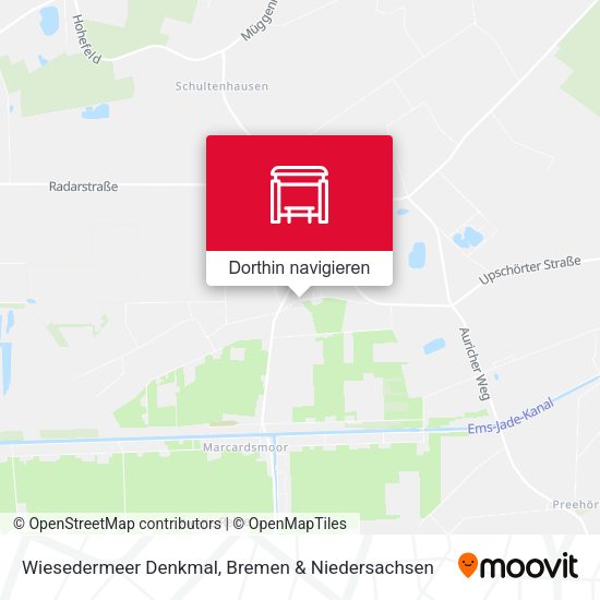 Wiesedermeer Denkmal Karte