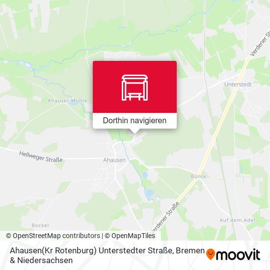 Ahausen(Kr Rotenburg) Unterstedter Straße Karte