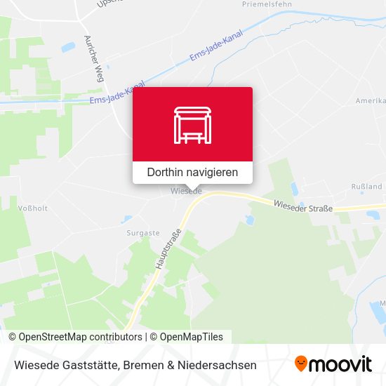 Wiesede Gaststätte Karte