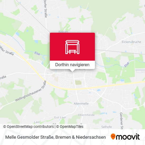 Melle Gesmolder Straße Karte