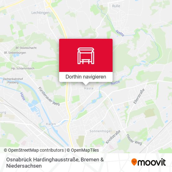 Osnabrück Hardinghausstraße Karte
