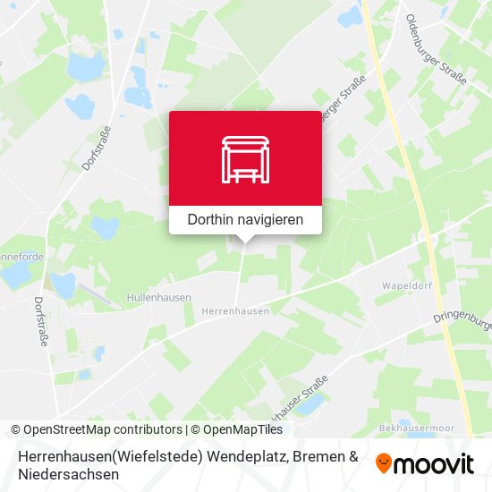 Herrenhausen(Wiefelstede) Wendeplatz Karte
