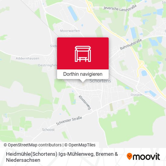 Heidmühle(Schortens) Igs-Mühlenweg Karte