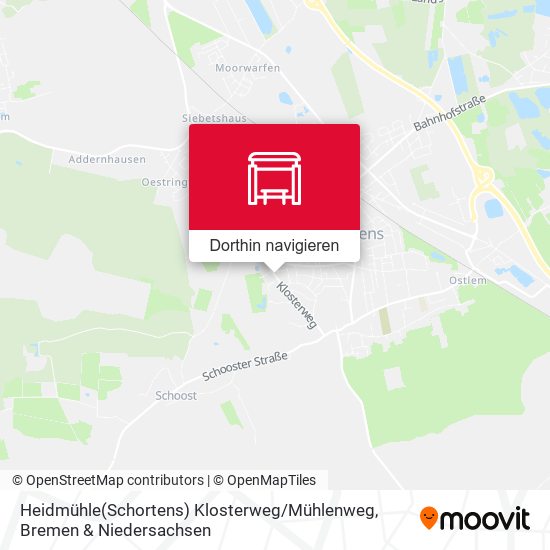 Heidmühle(Schortens) Klosterweg / Mühlenweg Karte
