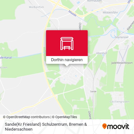 Sande(Kr Friesland) Schulzentrum Karte