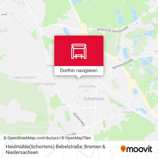 Heidmühle(Schortens) Bebelstraße Karte