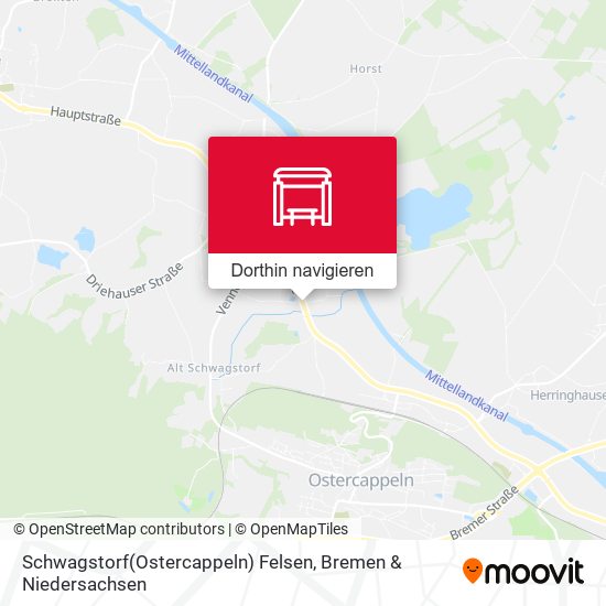 Schwagstorf(Ostercappeln) Felsen Karte