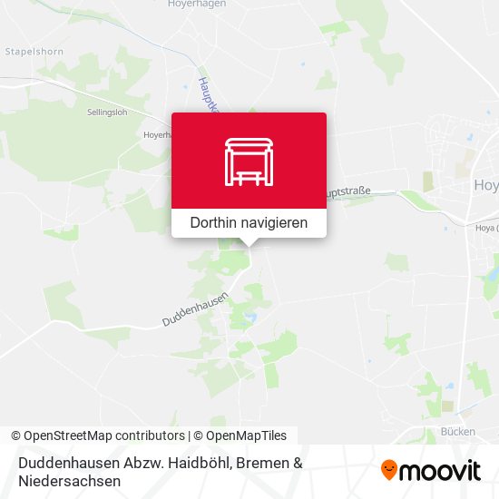 Duddenhausen Abzw. Haidböhl Karte