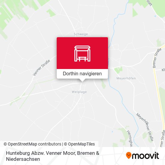 Hunteburg Abzw. Venner Moor Karte
