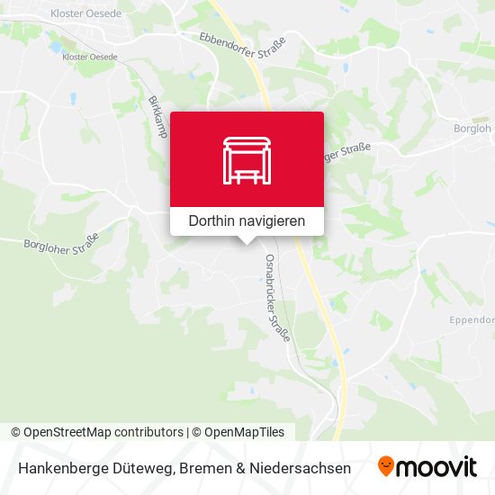 Hankenberge Düteweg Karte
