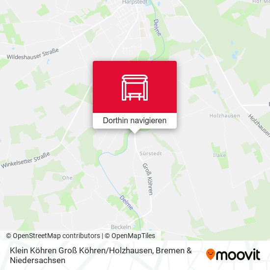 Klein Köhren Groß Köhren / Holzhausen Karte