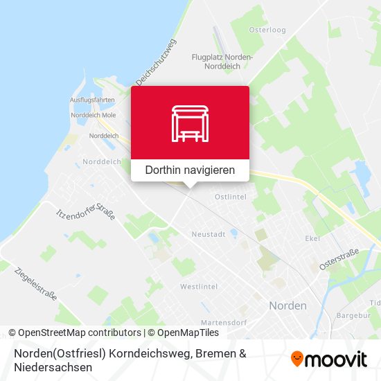 Norden(Ostfriesl) Korndeichsweg Karte