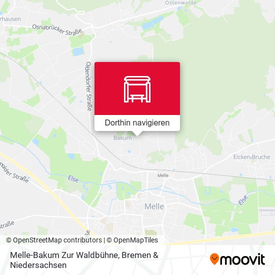 Melle-Bakum Zur Waldbühne Karte