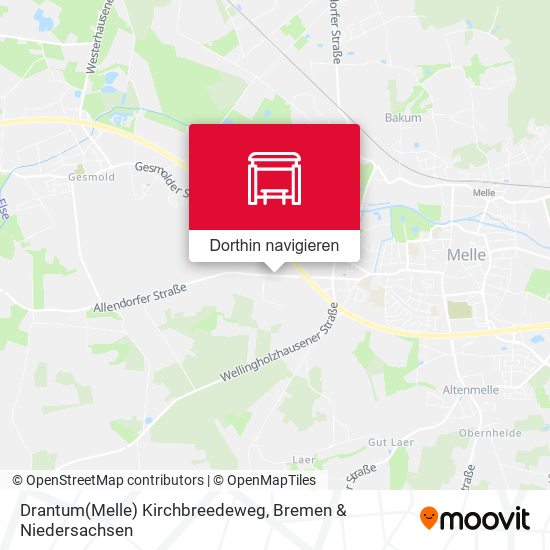 Drantum(Melle) Kirchbreedeweg Karte