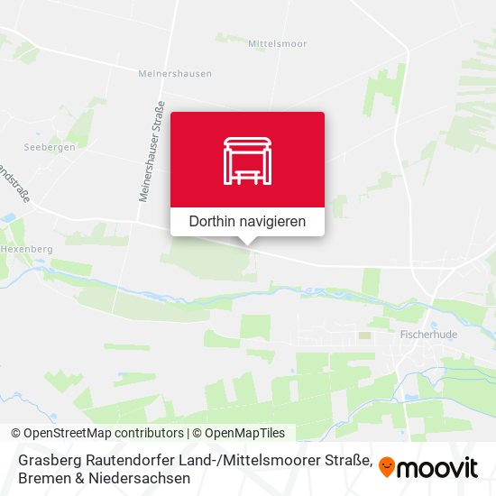 Grasberg Rautendorfer Land- / Mittelsmoorer Straße Karte