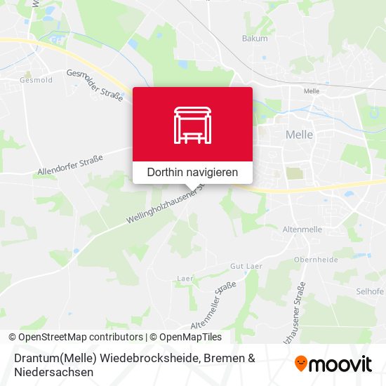Drantum(Melle) Wiedebrocksheide Karte