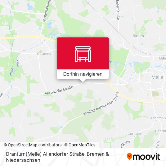 Drantum(Melle) Allendorfer Straße Karte