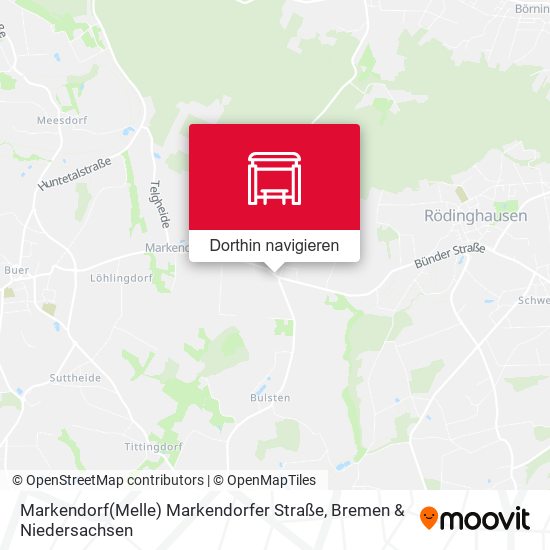Markendorf(Melle) Markendorfer Straße Karte