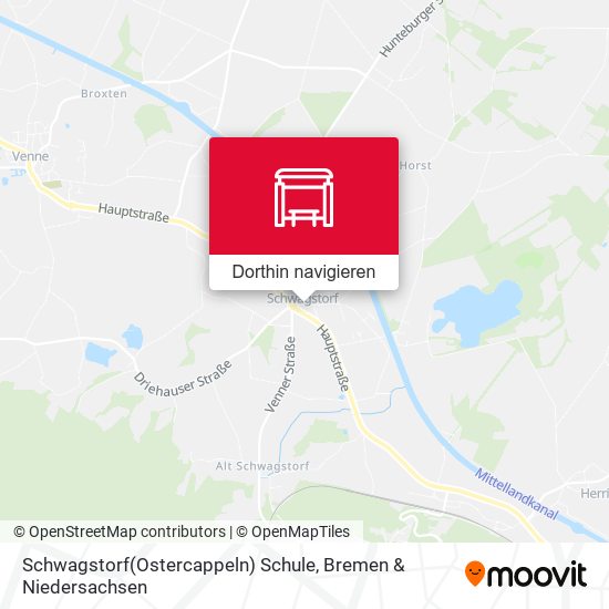 Schwagstorf(Ostercappeln) Schule Karte