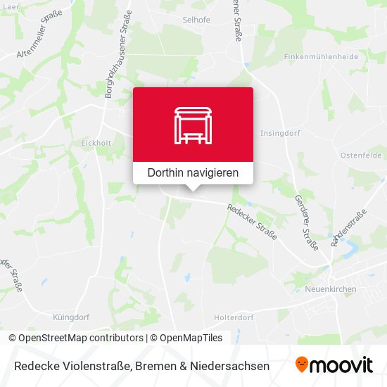 Redecke Violenstraße Karte