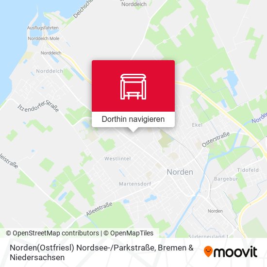Norden(Ostfriesl) Nordsee- / Parkstraße Karte