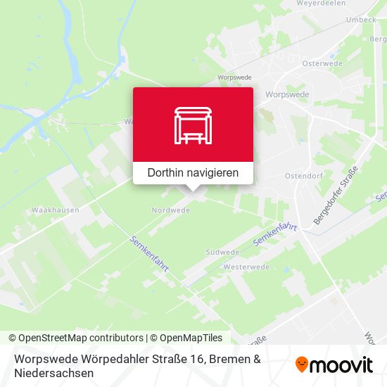 Worpswede Wörpedahler Straße 16 Karte