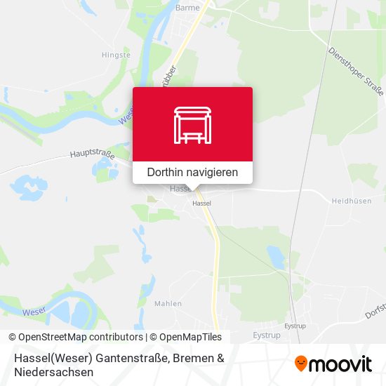 Hassel(Weser) Gantenstraße Karte