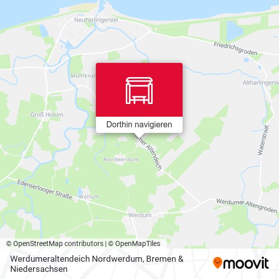Werdumeraltendeich Nordwerdum Karte