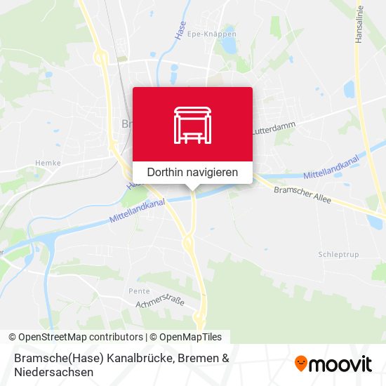 Bramsche(Hase) Kanalbrücke Karte