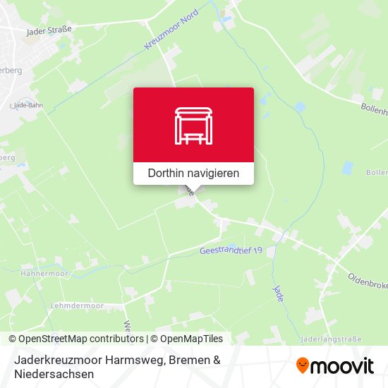 Jaderkreuzmoor Harmsweg Karte