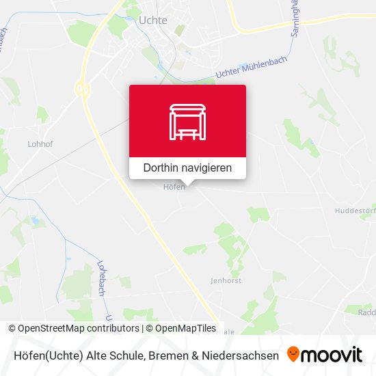 Höfen(Uchte) Alte Schule Karte