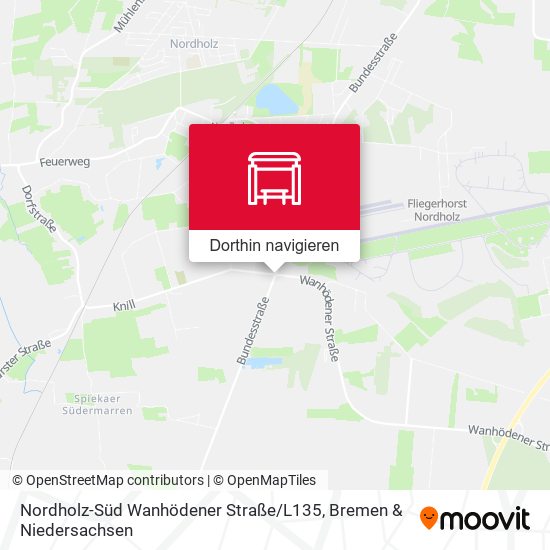 Nordholz-Süd Wanhödener Straße / L135 Karte