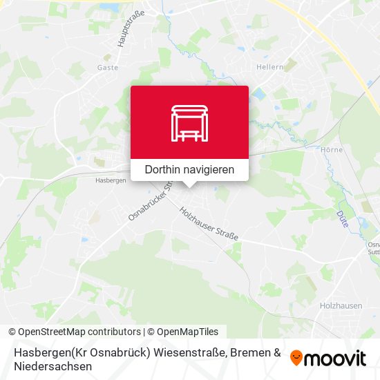 Hasbergen(Kr Osnabrück) Wiesenstraße Karte