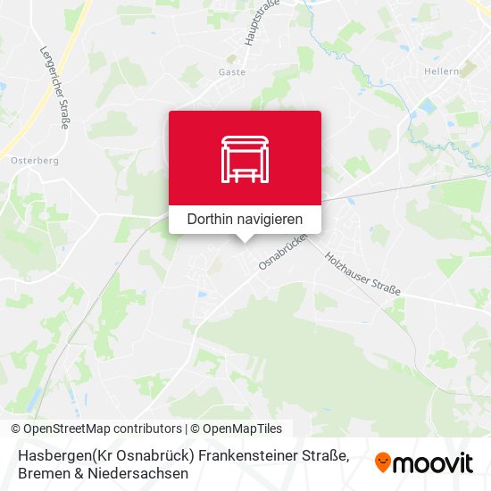 Hasbergen(Kr Osnabrück) Frankensteiner Straße Karte