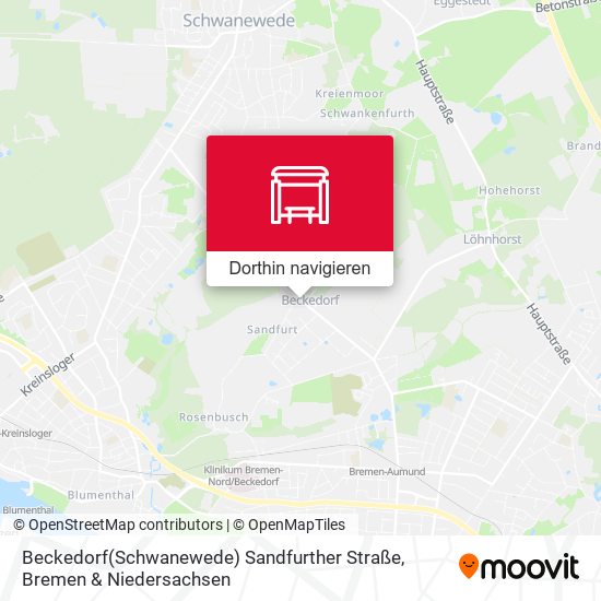 Beckedorf(Schwanewede) Sandfurther Straße Karte