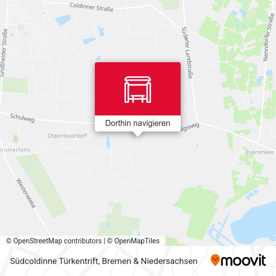 Südcoldinne Türkentrift Karte