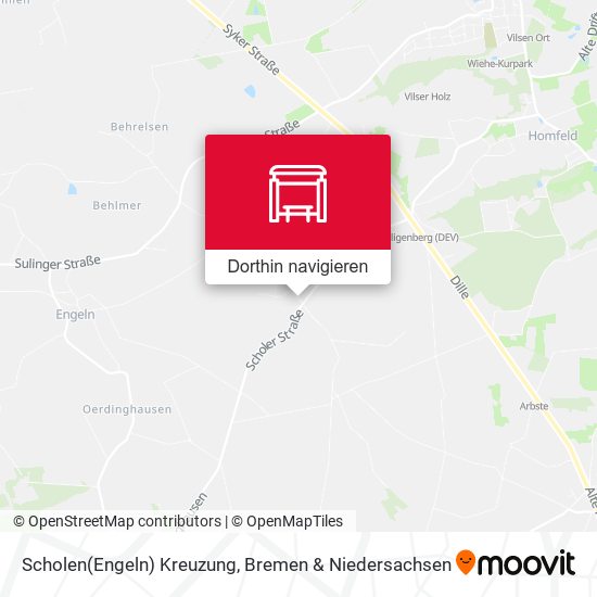Scholen(Engeln) Kreuzung Karte