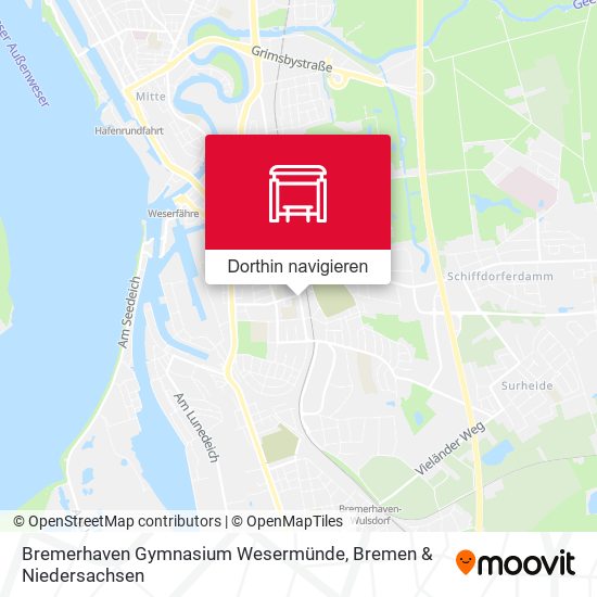 Bremerhaven Gymnasium Wesermünde Karte
