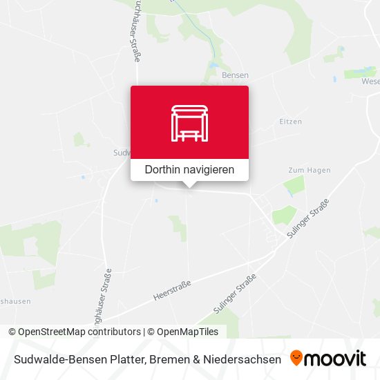 Sudwalde-Bensen Platter Karte