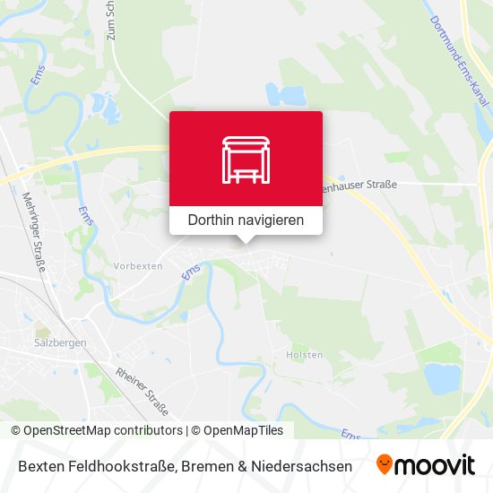 Bexten Feldhookstraße Karte