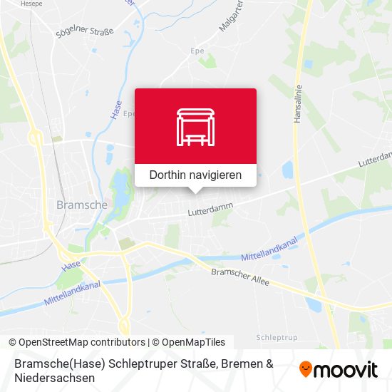 Bramsche(Hase) Schleptruper Straße Karte