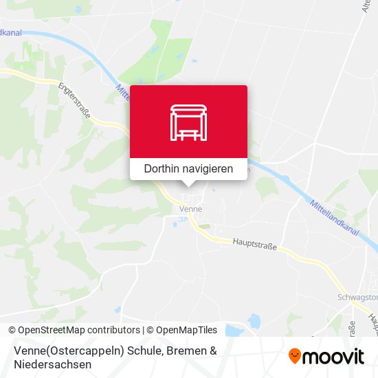 Venne(Ostercappeln) Schule Karte