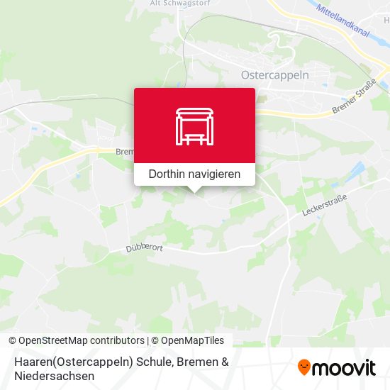 Haaren(Ostercappeln) Schule Karte