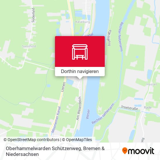Oberhammelwarden Schützenweg Karte