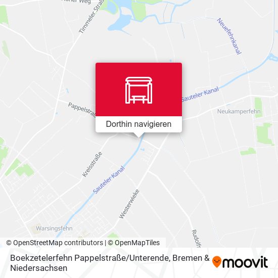 Boekzetelerfehn Pappelstraße / Unterende Karte