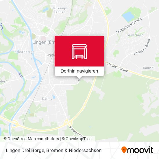 Lingen Drei Berge Karte