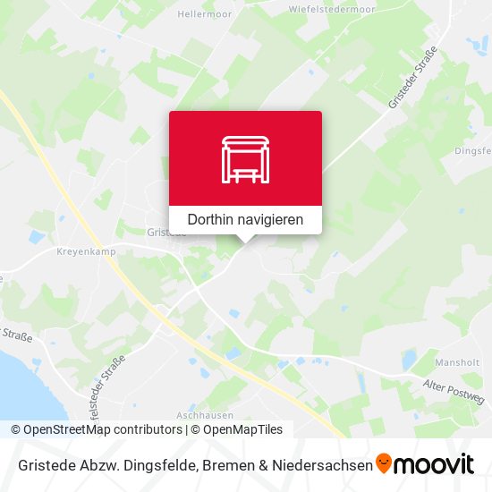Gristede Abzw. Dingsfelde Karte