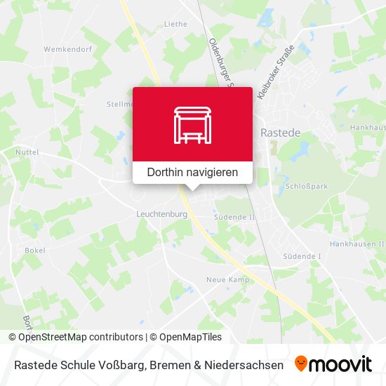Rastede Schule Voßbarg Karte