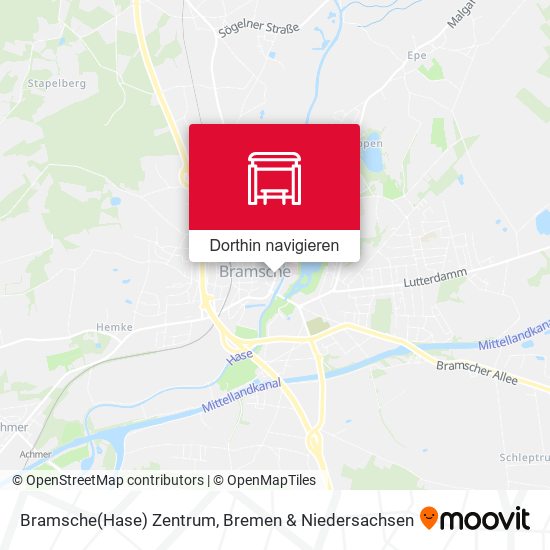 Bramsche(Hase) Zentrum Karte